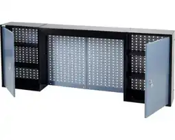 Hornbach KÜPPER Hangkast 160 cm zilver-zwart (2 deuren, 4 planken) aanbieding