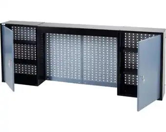 Hornbach KÜPPER Hangkast 160 cm zilver-zwart (2 deuren, 4 planken) aanbieding