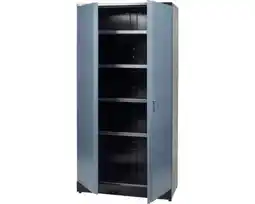 Hornbach KÜPPER Opbergkast 91 cm zilver-zwart (2 deuren, 4 legplanken) aanbieding