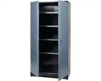 Hornbach KÜPPER Opbergkast 91 cm zilver-zwart (2 deuren, 4 legplanken) aanbieding