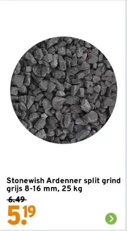 GAMMA Stonewish Ardenner split grind grijs 8-16 mm, 25 kg aanbieding