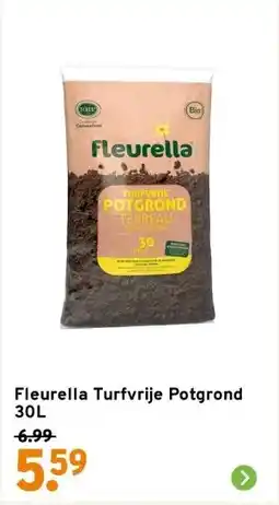 GAMMA Fleurella Turfvrije Potgrond 30L aanbieding