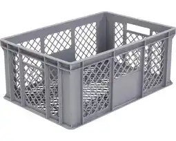 Hornbach WIBO Opbergkrat 60x32x40 cm grijs 64 liter aanbieding