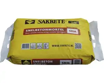 Hornbach SAKRETE Snelbetonmortel 25 kg aanbieding