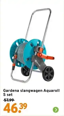 GAMMA Gardena slangwagen Aquaroll S set aanbieding