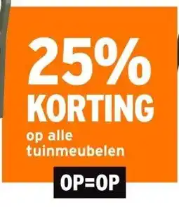 GAMMA 25% KORTING op alle tuinmeubelen aanbieding