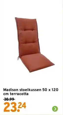 GAMMA Madison stoelkussen 50 x 120 cm terracotta aanbieding