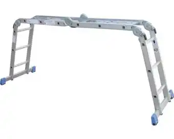Hornbach Vouwladder met platform aluminium 4 x 3 treden, werkhoogte 4,55 m aanbieding