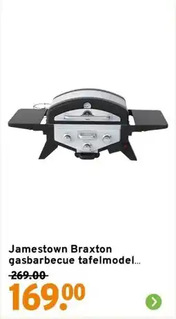 GAMMA Jamestown Braxton gasbarbecue tafelmodel metaal zwart 46 x 33 cm aanbieding