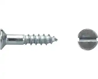 Hornbach DRESSELHAUS Houtschroef platte kop 2,5x16 mm sleuf DIN 97 galv. verzinkt, 100 stuks aanbieding