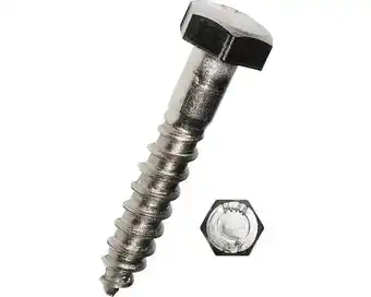 Hornbach DRESSELHAUS Houtdraadbout zeskant 8X50 mm DIN 571 RVS A2, 25 stuks aanbieding