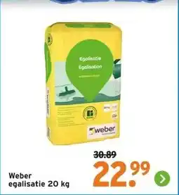 GAMMA Weber egalisatie 20 kg aanbieding