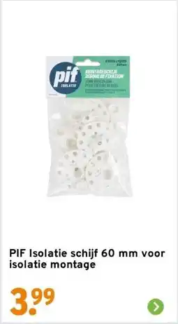 GAMMA PIF Isolatie schijf 60 mm voor isolatie montage aanbieding