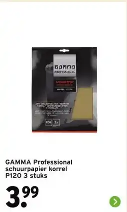 GAMMA GAMMA Professional schuurpapier korrel P120 aanbieding