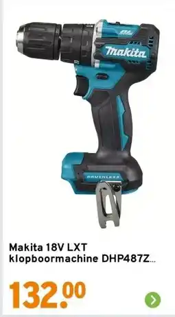 GAMMA Makita 18V LXT klopboormachine DHP487Z (zonder accu) aanbieding