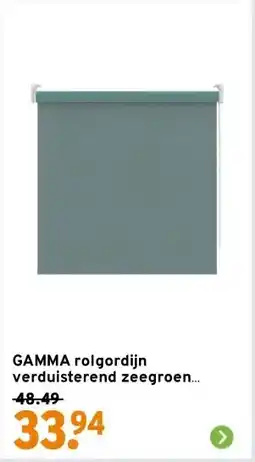 GAMMA GAMMA rolgordijn verduisterend zeegroen (kleurnr. 5690) 60x190 cm (bxh) aanbieding