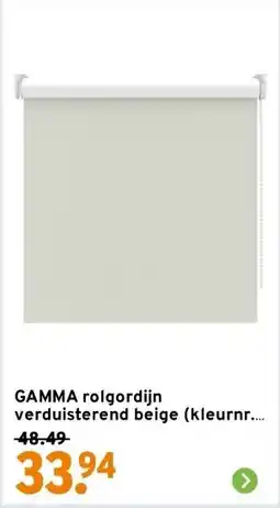 GAMMA GAMMA rolgordijn verduisterend beige (kleurnr. 5714) 60x190 cm (bxh) aanbieding