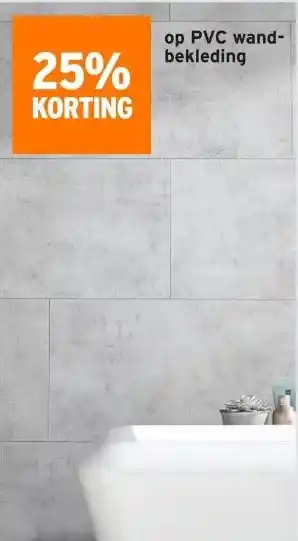 GAMMA 25% KORTING op PVC wand- bekleding aanbieding