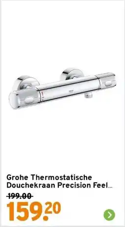 GAMMA Grohe Thermostatische Douchekraan Precision Feel Chroom 15 cm aanbieding