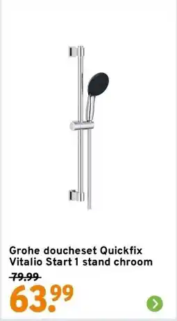 GAMMA Grohe doucheset Quickfix Vitalio Start 1 stand chroom aanbieding