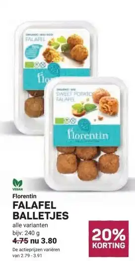 Ekoplaza VEGAN Florentin FALAFEL BALLETJES aanbieding