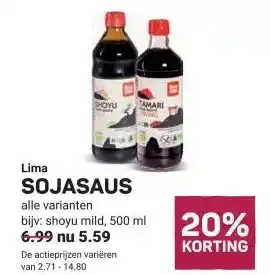 Ekoplaza Lima SOJASAUS aanbieding