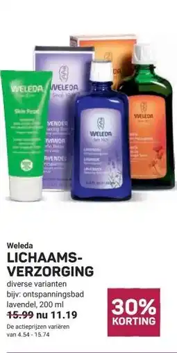 Ekoplaza Weleda LICHAAMS- VERZORGING aanbieding