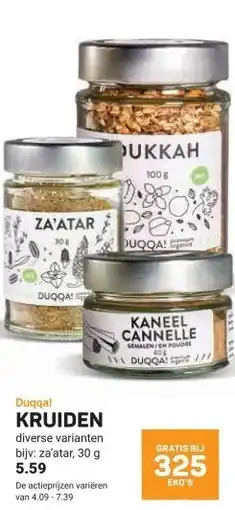 Ekoplaza Duqqa! KRUIDEN aanbieding