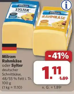 Combi Milram Rahmkäse oder Sylter aanbieding