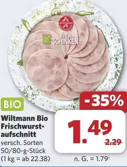 Combi Wiltmann Bio Frischwurst- aufschnitt aanbieding