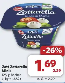 Combi Zott Zottarella Minis aanbieding