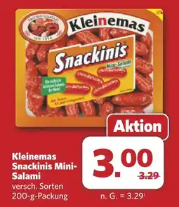 Combi Kleinemas Snackinis Mini- Salami aanbieding