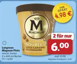 Combi Langnese Magnum Pints aanbieding