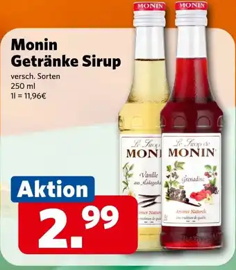 Combi Monin Getränke Sirup aanbieding