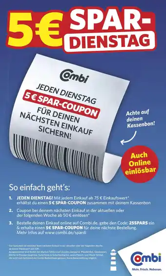 Combi 5€ SPAR- DIENSTAG aanbieding