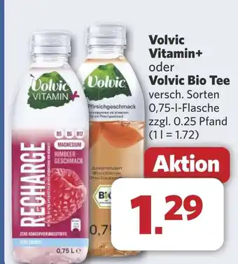 Combi Volvic Vitamin+ oder Volvic Bio Tee aanbieding