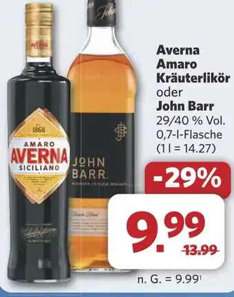 Combi Averna Amaro Kräuterlikör oder John Barr aanbieding