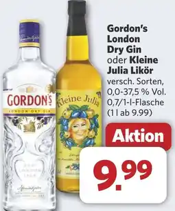 Combi Gordon's London Dry Gin oder Kleine Julia Likör aanbieding
