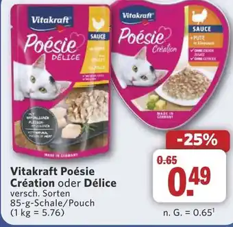 Combi Vitakraft Poésie Création oder Délice aanbieding