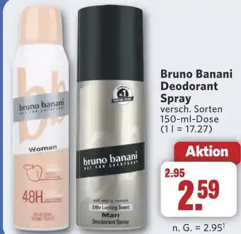 Combi Bruno Banani Deodorant Spray aanbieding