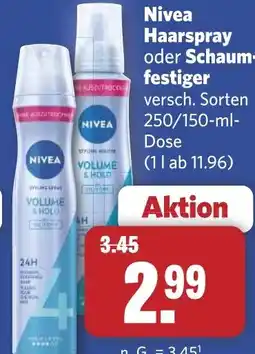 Combi Nivea Haarspray oder Schaum festiger aanbieding
