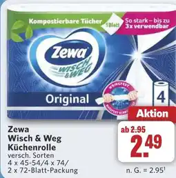 Combi Zewa Wisch & Weg Küchenrolle aanbieding