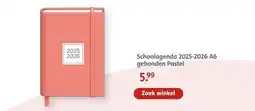 Bruna Schoolagenda 2025-2026 A6 gebonden Pastel aanbieding