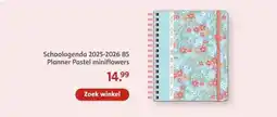 Bruna Schoolagenda 2025-2026 B5 Planner Pastel miniflowers aanbieding
