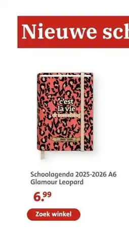 Bruna Schoolagenda 2025-2026 A6 Glamour Leopard aanbieding