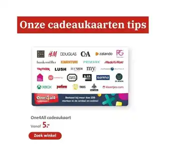 Bruna One4All cadeaukaart aanbieding