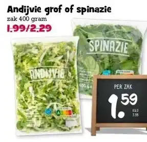 Boon`s Markt Andijvie grof of spinazie aanbieding
