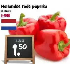 Boon`s Markt Hollandse rode paprika aanbieding