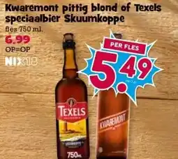 Boon`s Markt Kwaremont pittig blond of Texels speciaalbier Skuumkoppe aanbieding