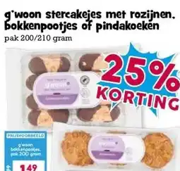 Boon`s Markt g'woon stercakejes met rozijnen. bokkenpootjes of pindakoeken aanbieding